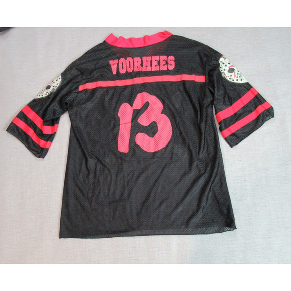 Friday The 13th Jason Voorhees Jersey Mens XL Black Hockey Mask Horror Halloween - Picture 8 of 11
